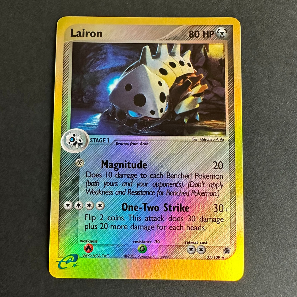 Pokemon TCG Lairon 37/109 EX Ruby and Sapphire Uncommon Reverse Holo NM
